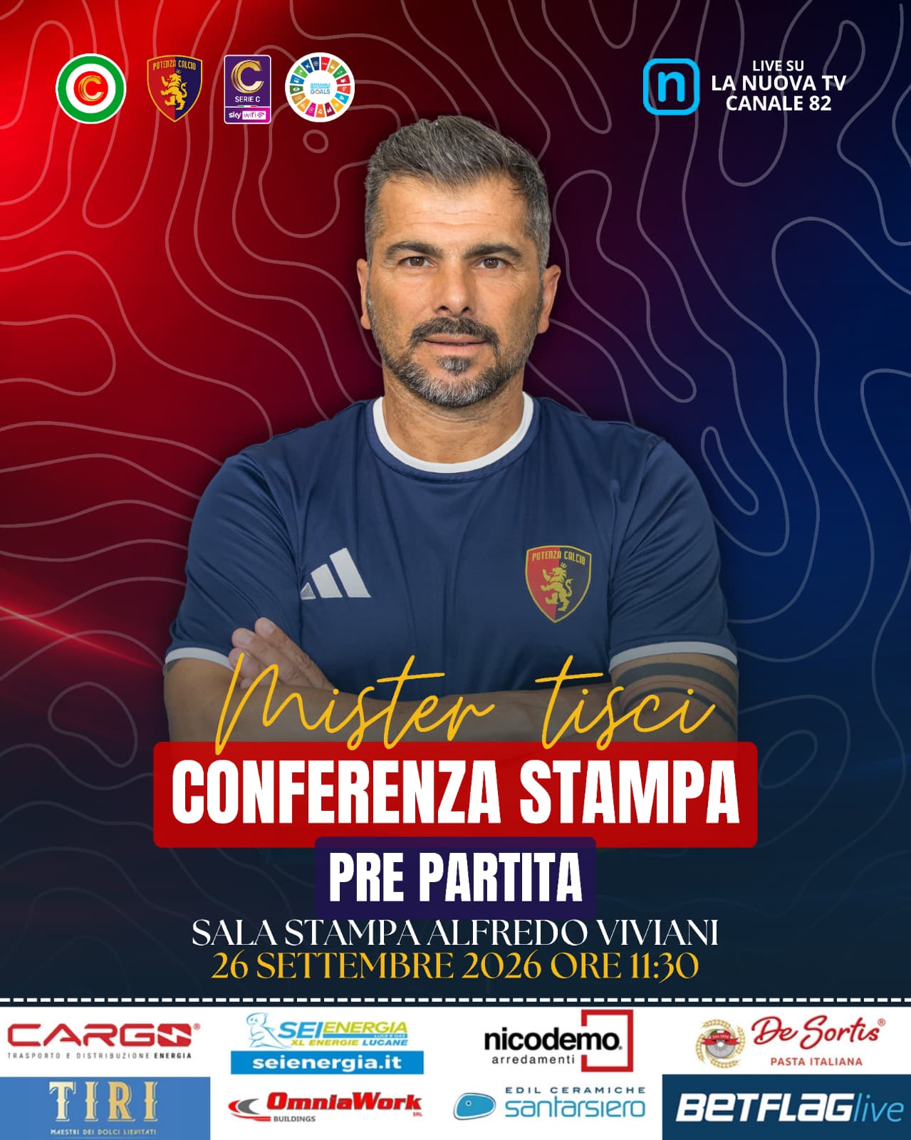 Barletta-Potenza: conferenza pre gara mister Tisci
